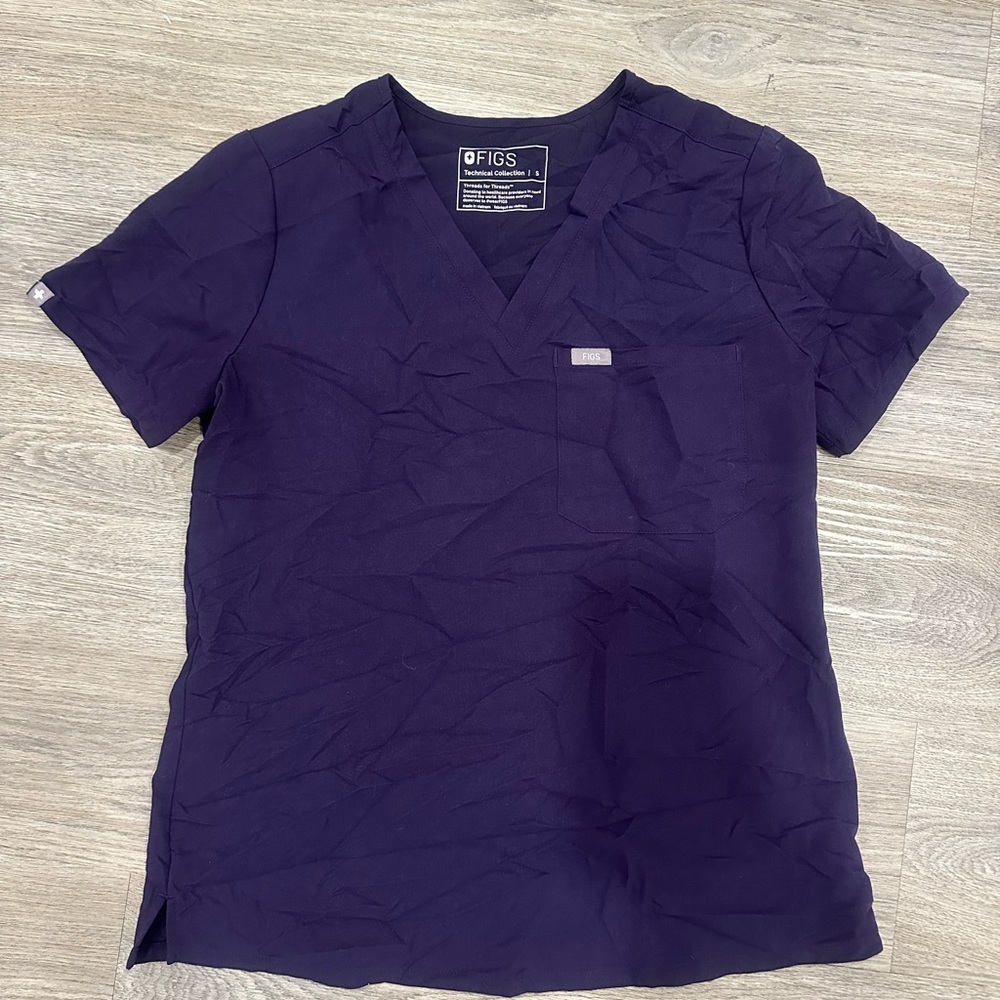 FIGS Purple Jam Catarina Scrub Top